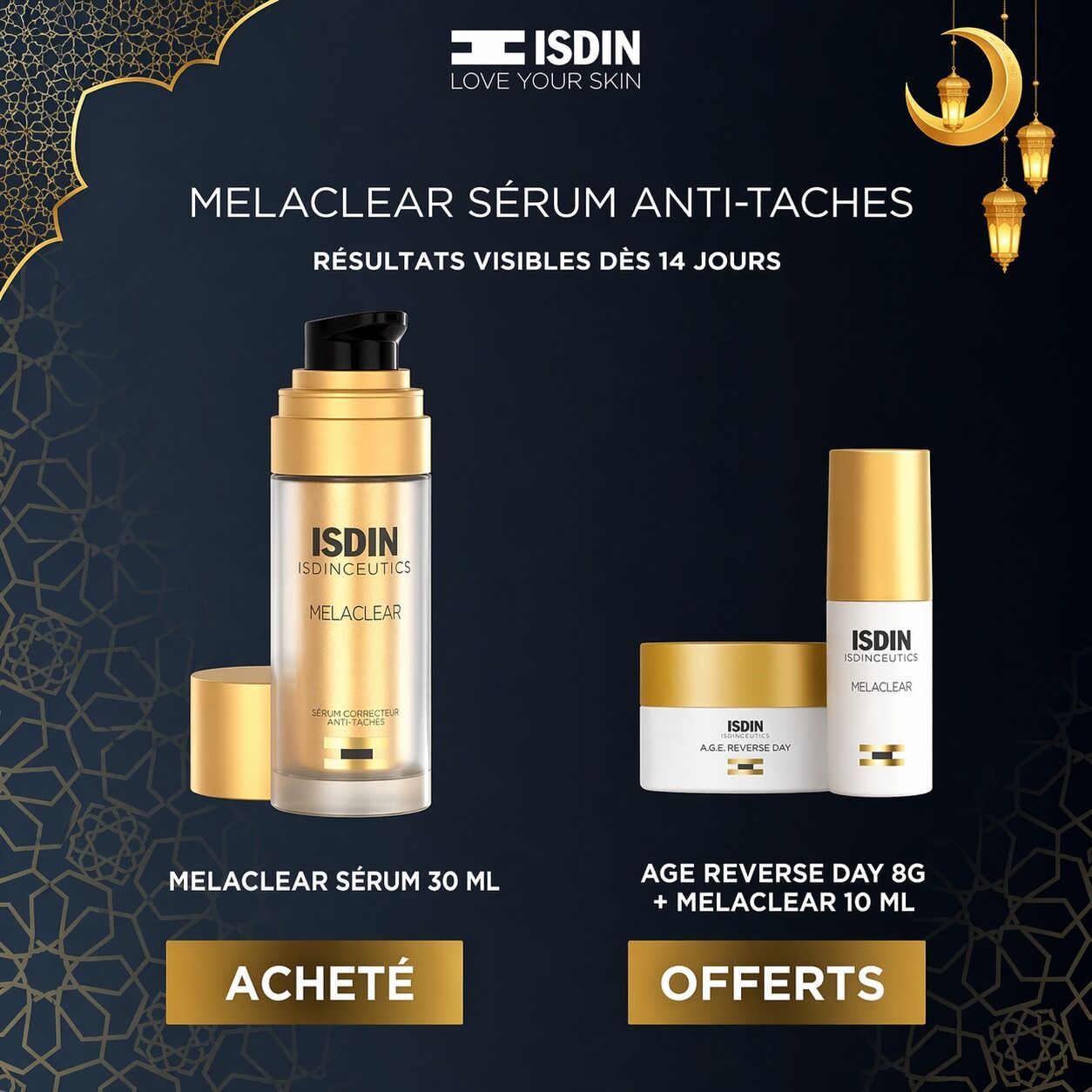 Melaclear Serum Correcteur Anti-taches = Age Reverse Day 8g + Melaclear 10ml